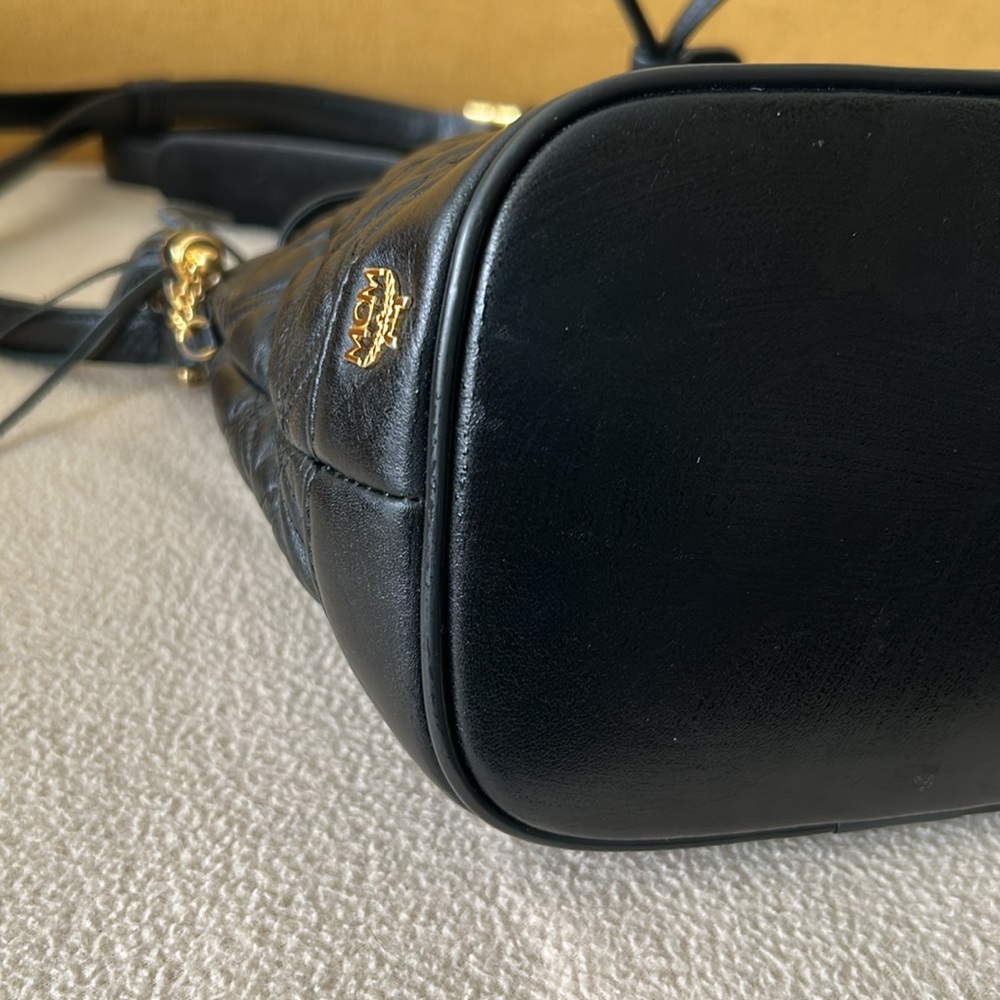 MCM Women’s Quilted Leather Bucket Bag - Picture 6 of 15